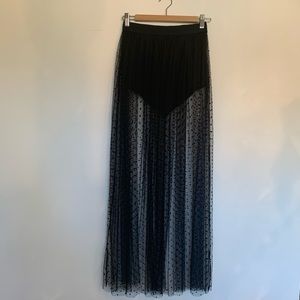 FOREVER 21 SHEER POLKA DOT SKIRT